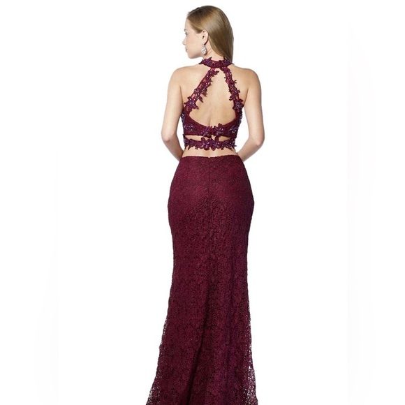 NEW Alyce Paris 6762 Two Piece Embellished Lace Gown in Cobalt Blue Size 2 - Picture 9 of 15